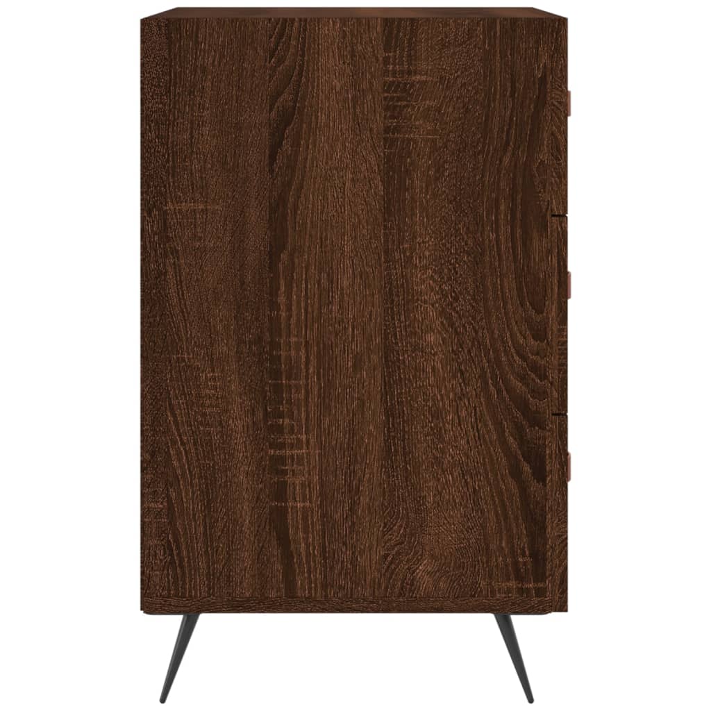 Κομοδίνο Καπνιστή Δρυς 40 x 40 x 66 εκ. από Επεξεργασμένο Ξύλο