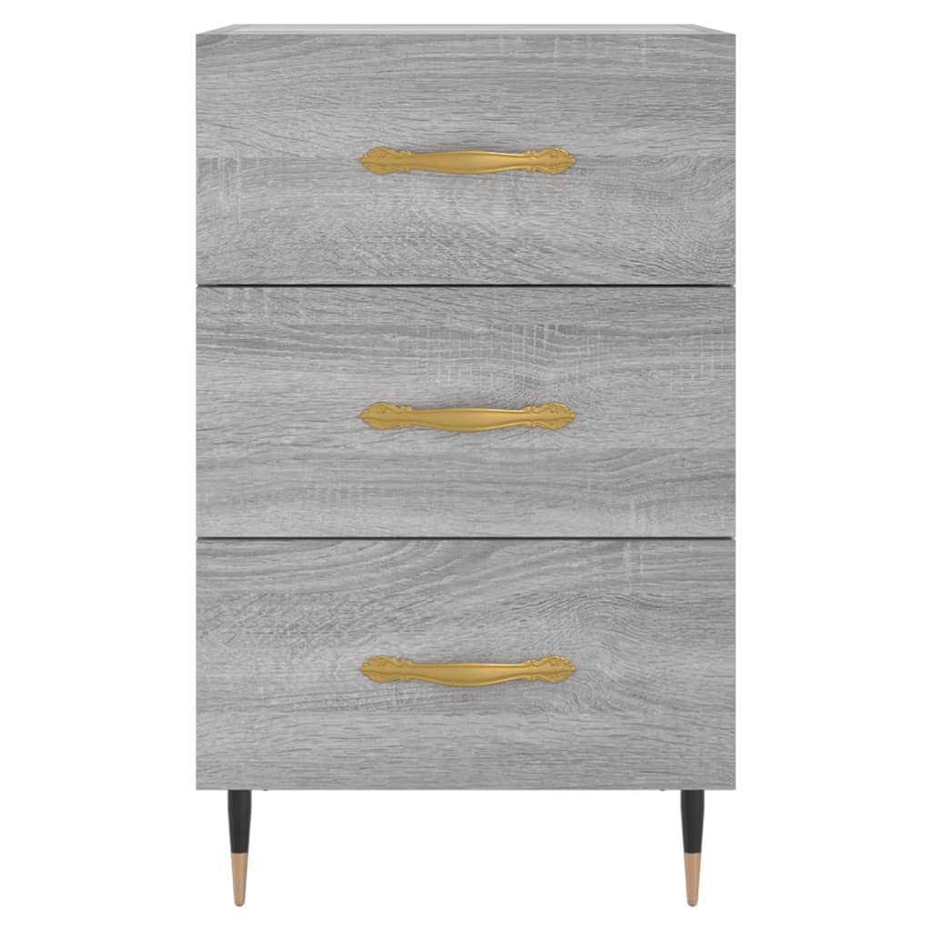 Κομοδίνο Γκρι Sonoma 40 x 40 x 66 εκ. από Επεξεργασμένο Ξύλο
