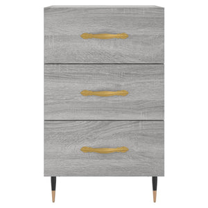 Κομοδίνο Γκρι Sonoma 40 x 40 x 66 εκ. από Επεξεργασμένο Ξύλο