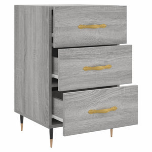Κομοδίνο Γκρι Sonoma 40 x 40 x 66 εκ. από Επεξεργασμένο Ξύλο