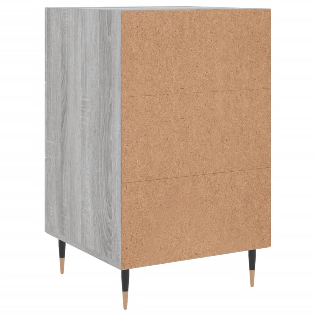 Κομοδίνο Γκρι Sonoma 40 x 40 x 66 εκ. από Επεξεργασμένο Ξύλο