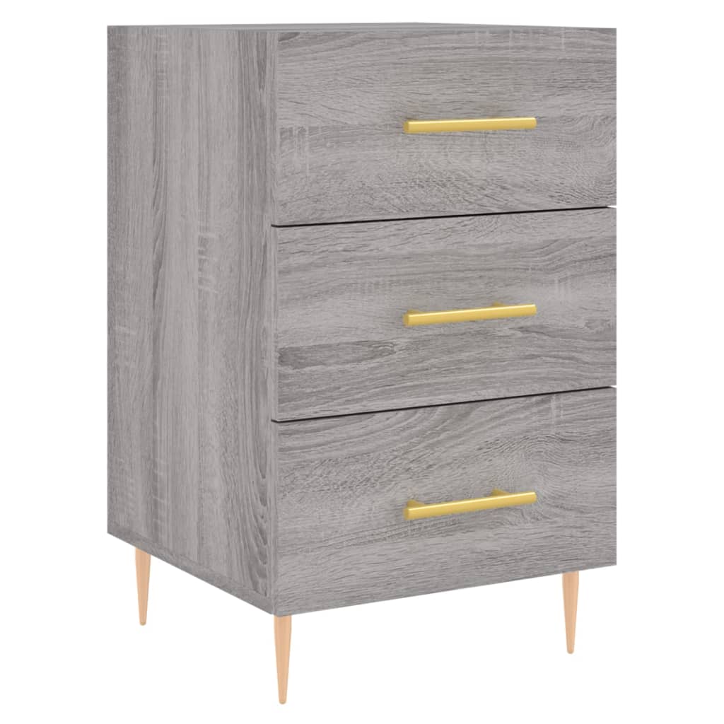 Κομοδίνο Γκρι Sonoma 40 x 40 x 66 εκ. από Επεξεργασμένο Ξύλο