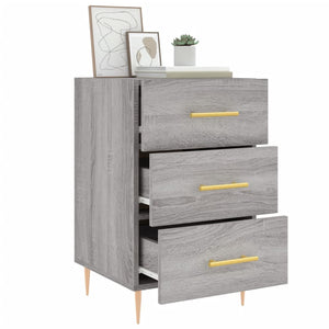 Κομοδίνο Γκρι Sonoma 40 x 40 x 66 εκ. από Επεξεργασμένο Ξύλο