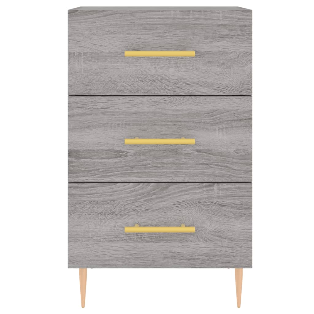 Κομοδίνο Γκρι Sonoma 40 x 40 x 66 εκ. από Επεξεργασμένο Ξύλο