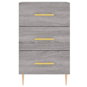 Κομοδίνο Γκρι Sonoma 40 x 40 x 66 εκ. από Επεξεργασμένο Ξύλο