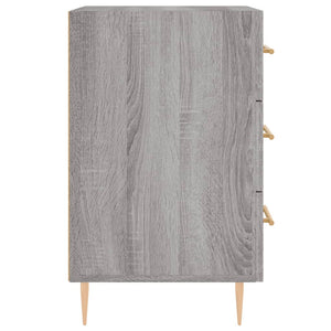 Κομοδίνο Γκρι Sonoma 40 x 40 x 66 εκ. από Επεξεργασμένο Ξύλο