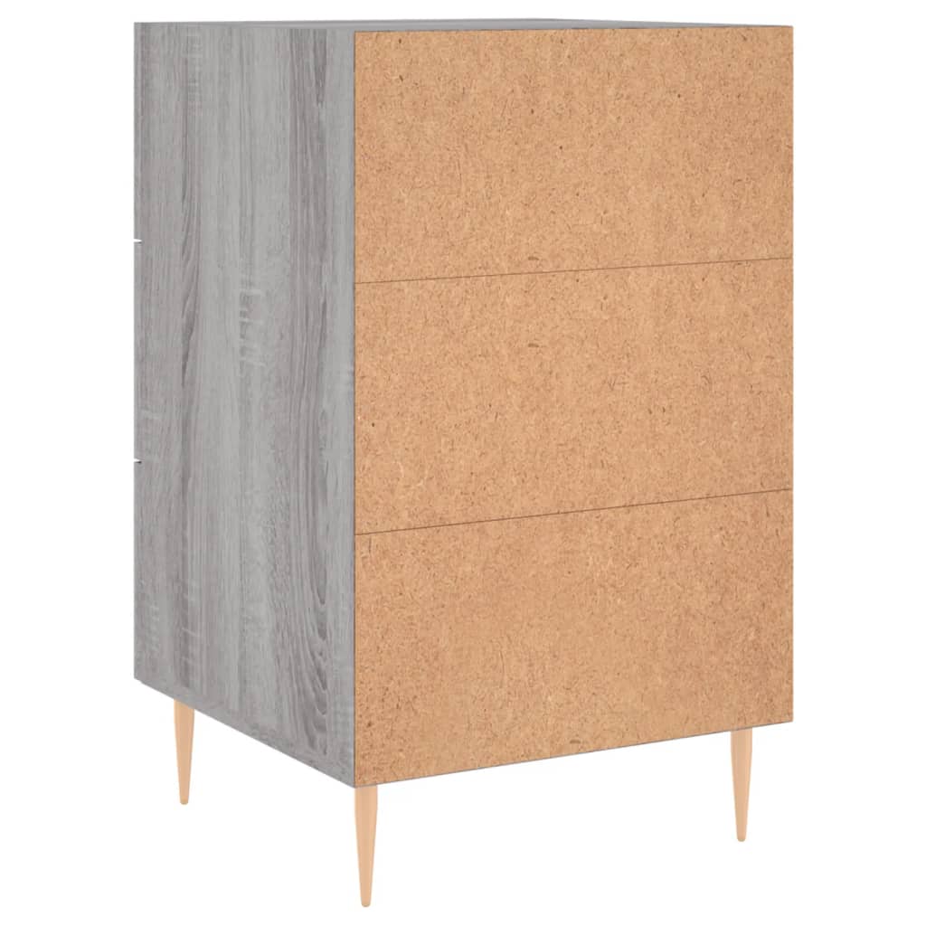 Κομοδίνο Γκρι Sonoma 40 x 40 x 66 εκ. από Επεξεργασμένο Ξύλο