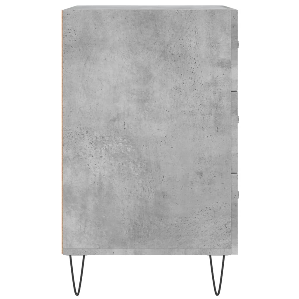 Κομοδίνο Γκρι Σκυροδέματος 40x40x66 εκ. από Επεξεργασμένο Ξύλο