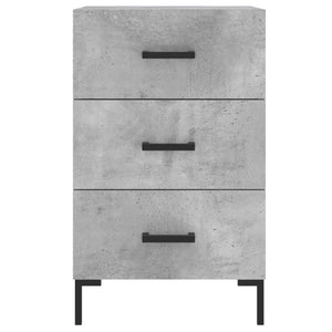 Κομοδίνο Γκρι Σκυροδέματος 40x40x66 εκ. από Επεξεργασμένο Ξύλο