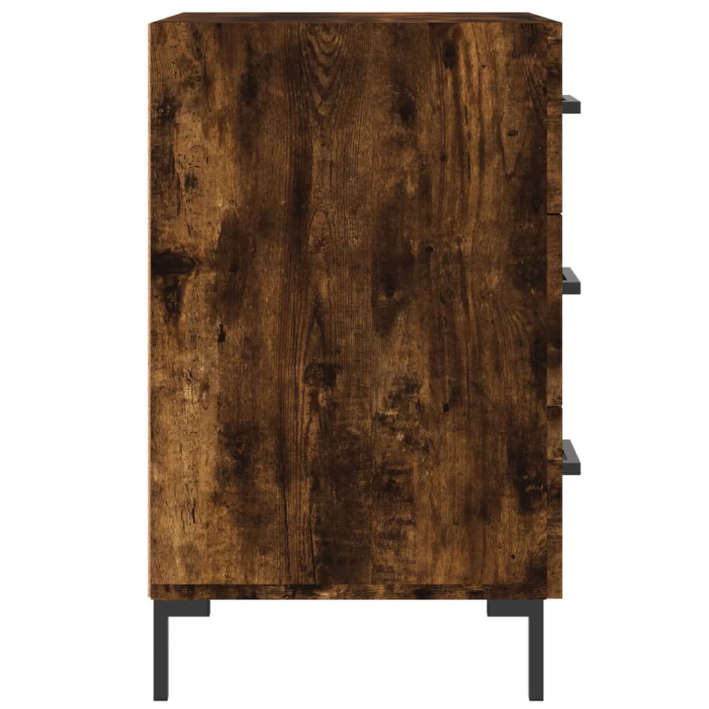 Κομοδίνο Καπνιστή Δρυς 40 x 40 x 66 εκ. από Επεξεργασμένο Ξύλο - Pakobazaar