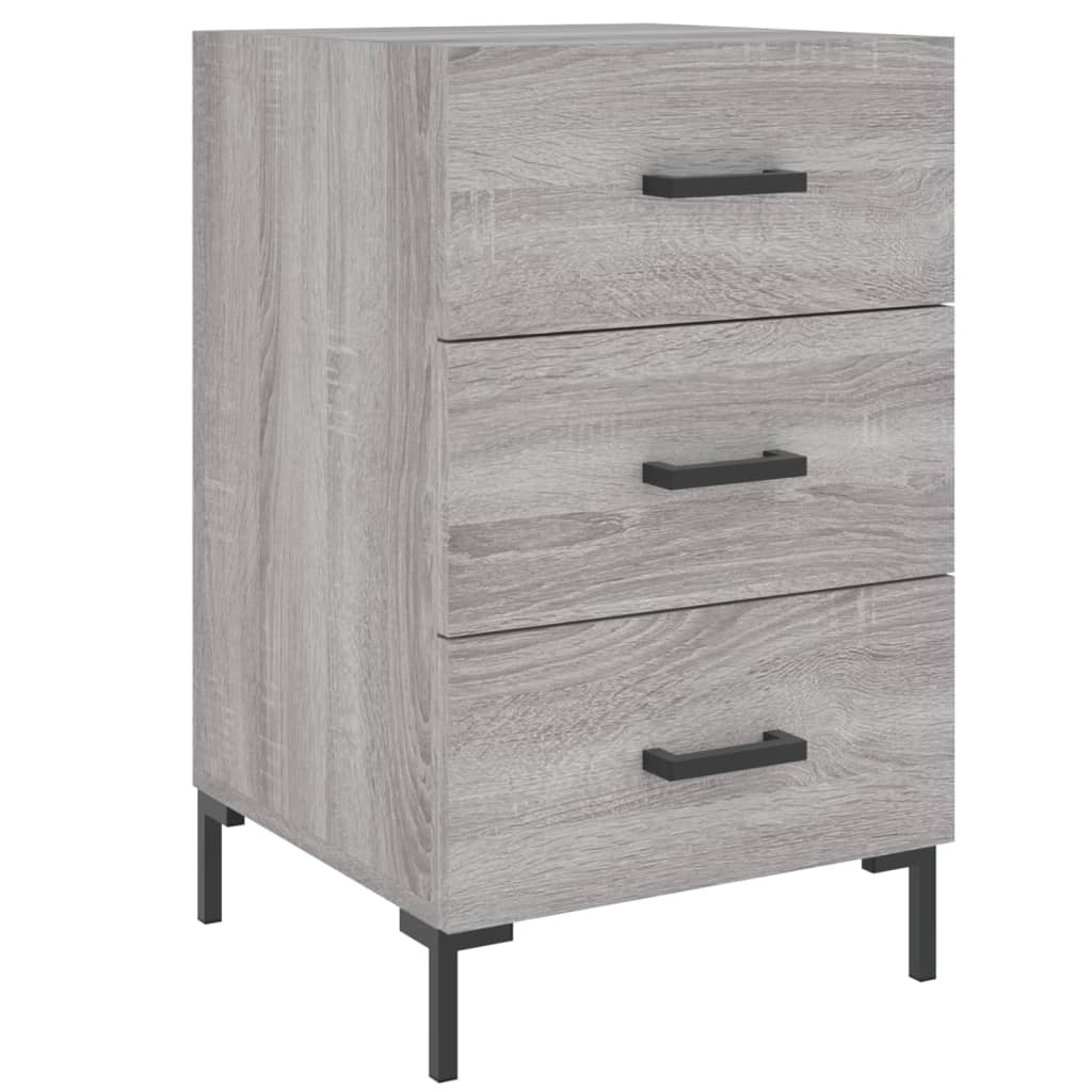 Κομοδίνο Γκρι Sonoma 40 x 40 x 66 εκ. από Επεξεργασμένο Ξύλο