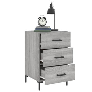 Κομοδίνο Γκρι Sonoma 40 x 40 x 66 εκ. από Επεξεργασμένο Ξύλο