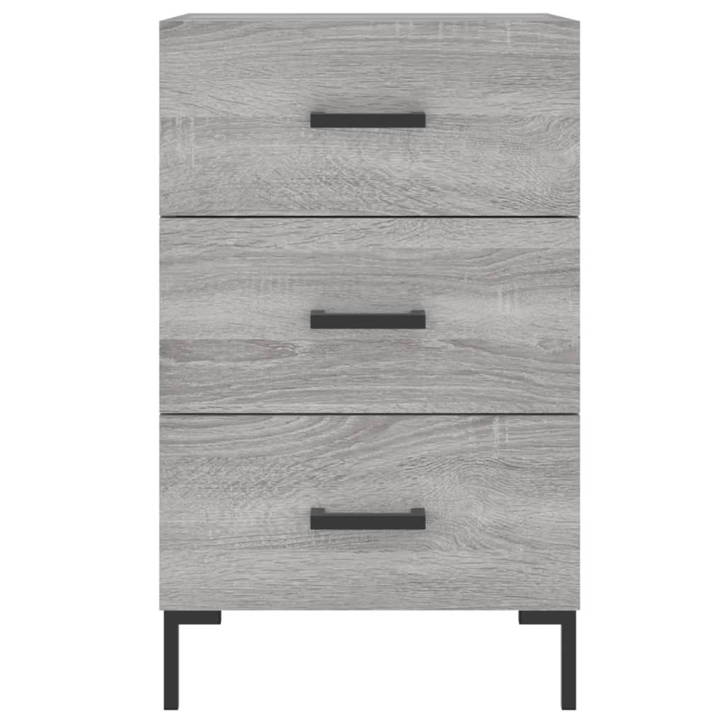 Κομοδίνο Γκρι Sonoma 40 x 40 x 66 εκ. από Επεξεργασμένο Ξύλο