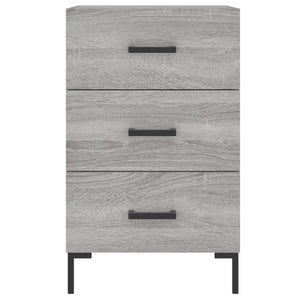 Κομοδίνο Γκρι Sonoma 40 x 40 x 66 εκ. από Επεξεργασμένο Ξύλο