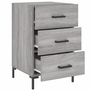Κομοδίνο Γκρι Sonoma 40 x 40 x 66 εκ. από Επεξεργασμένο Ξύλο