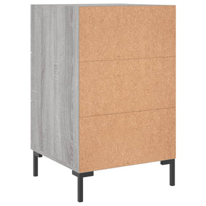 Κομοδίνο Γκρι Sonoma 40 x 40 x 66 εκ. από Επεξεργασμένο Ξύλο