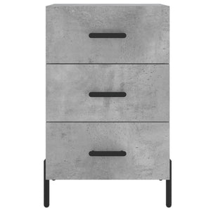 Κομοδίνο Γκρι Σκυροδέματος 40x40x66 εκ. από Επεξεργασμένο Ξύλο