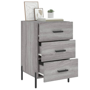 Κομοδίνο Γκρι Sonoma 40 x 40 x 66 εκ. από Επεξεργασμένο Ξύλο