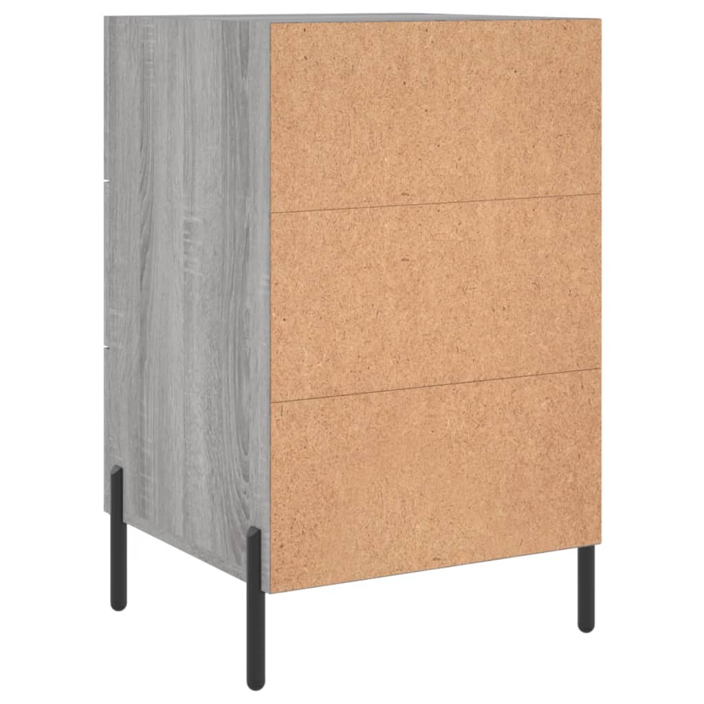 Κομοδίνο Γκρι Sonoma 40 x 40 x 66 εκ. από Επεξεργασμένο Ξύλο