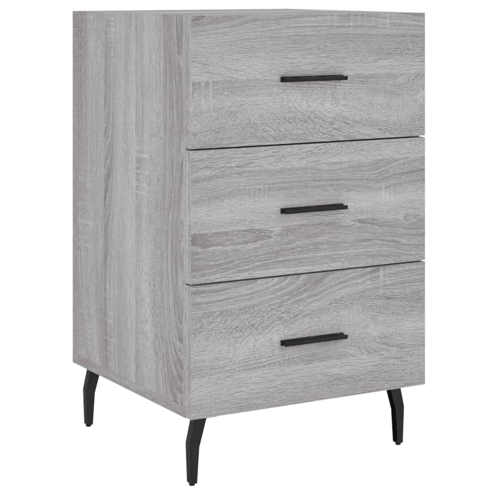 Κομοδίνο Γκρι Sonoma 40 x 40 x 66 εκ. από Επεξεργασμένο Ξύλο