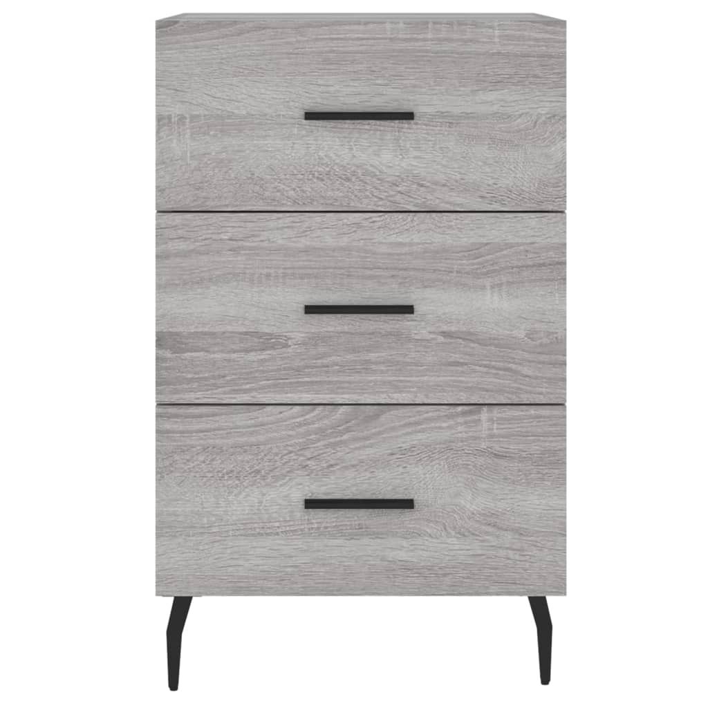 Κομοδίνο Γκρι Sonoma 40 x 40 x 66 εκ. από Επεξεργασμένο Ξύλο