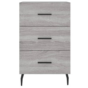 Κομοδίνο Γκρι Sonoma 40 x 40 x 66 εκ. από Επεξεργασμένο Ξύλο