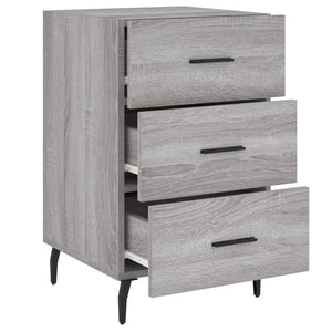 Κομοδίνο Γκρι Sonoma 40 x 40 x 66 εκ. από Επεξεργασμένο Ξύλο