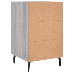 Κομοδίνο Γκρι Sonoma 40 x 40 x 66 εκ. από Επεξεργασμένο Ξύλο