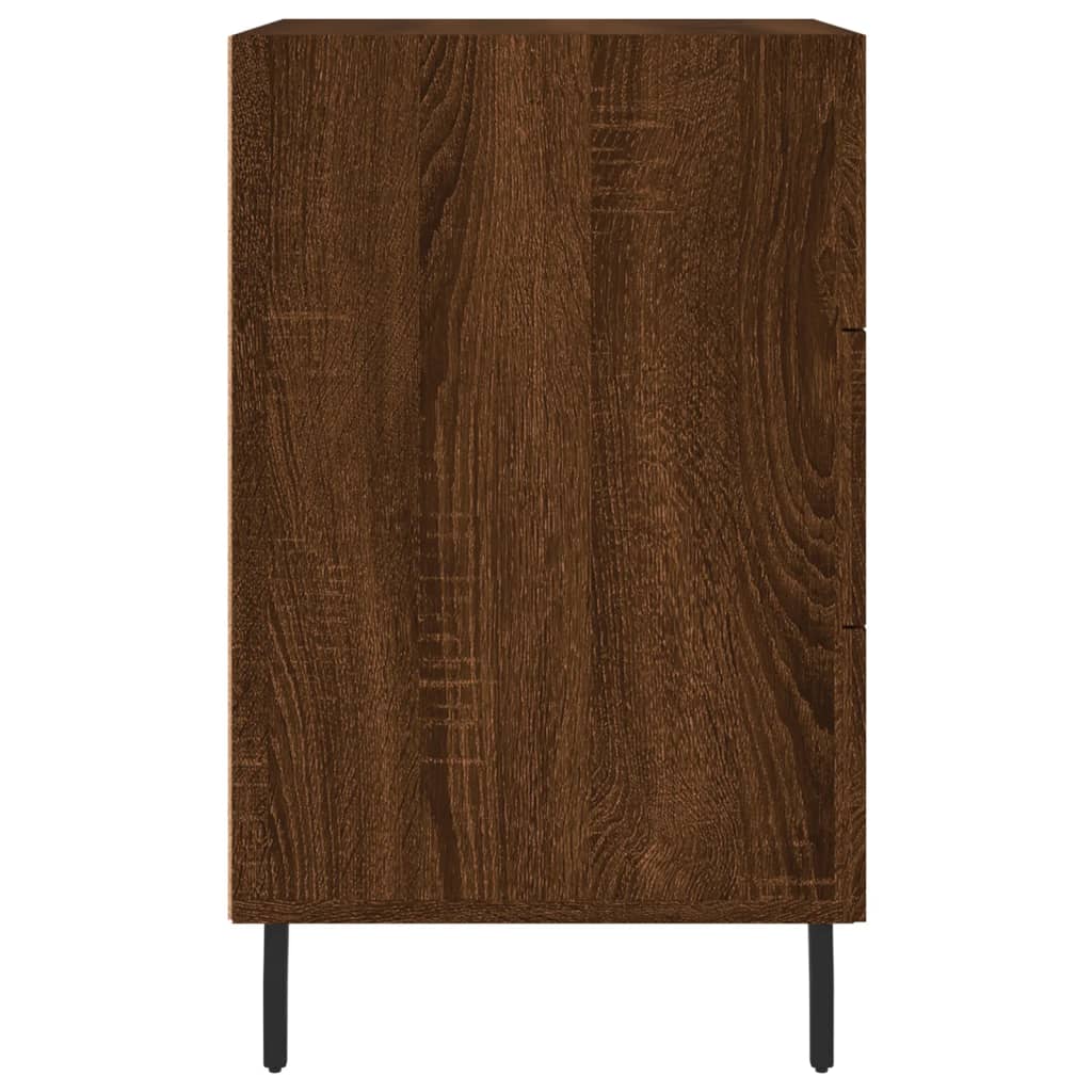 Κομοδίνο Καπνιστή Δρυς 40 x 40 x 66 εκ. από Επεξεργασμένο Ξύλο