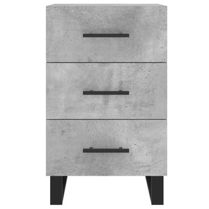 Κομοδίνο Γκρι Σκυροδέματος 40x40x66 εκ. από Επεξεργασμένο Ξύλο