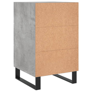 Κομοδίνο Γκρι Σκυροδέματος 40x40x66 εκ. από Επεξεργασμένο Ξύλο