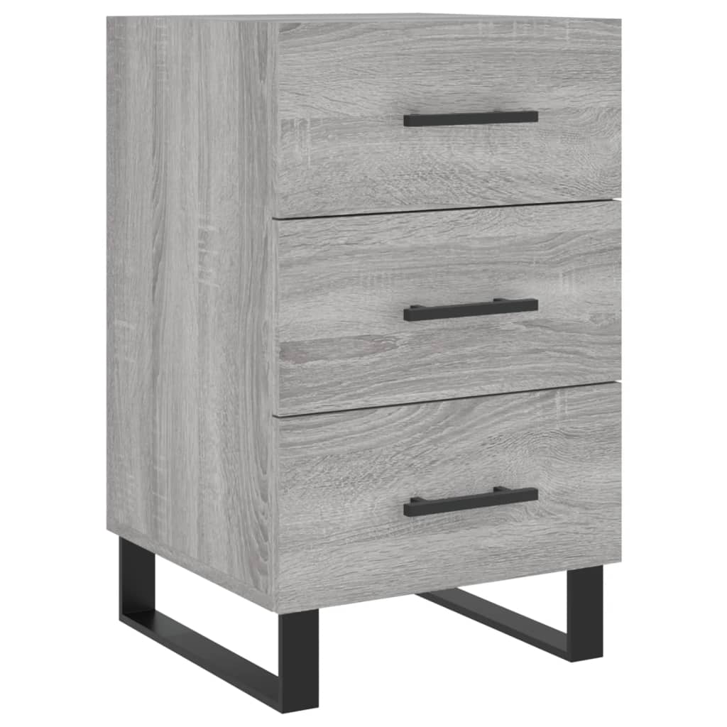 Κομοδίνο Γκρι Sonoma 40 x 40 x 66 εκ. από Επεξεργασμένο Ξύλο