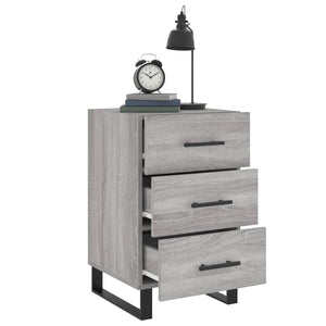 Κομοδίνο Γκρι Sonoma 40 x 40 x 66 εκ. από Επεξεργασμένο Ξύλο