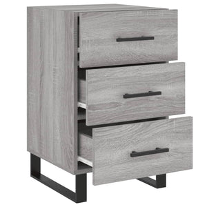 Κομοδίνο Γκρι Sonoma 40 x 40 x 66 εκ. από Επεξεργασμένο Ξύλο