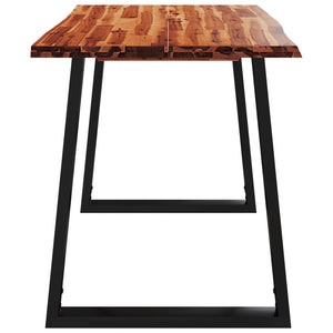 Τραπεζαρία με Live Edge 110x70x75 εκ. από Μασίφ Ξύλο Ακακίας - Pakobazaar