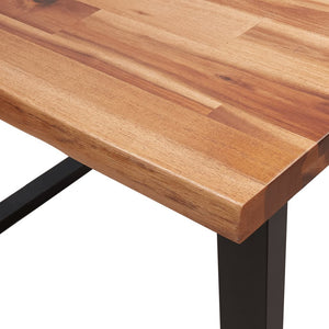 Τραπεζαρία με Live Edge 110x70x75 εκ. από Μασίφ Ξύλο Ακακίας - Pakobazaar