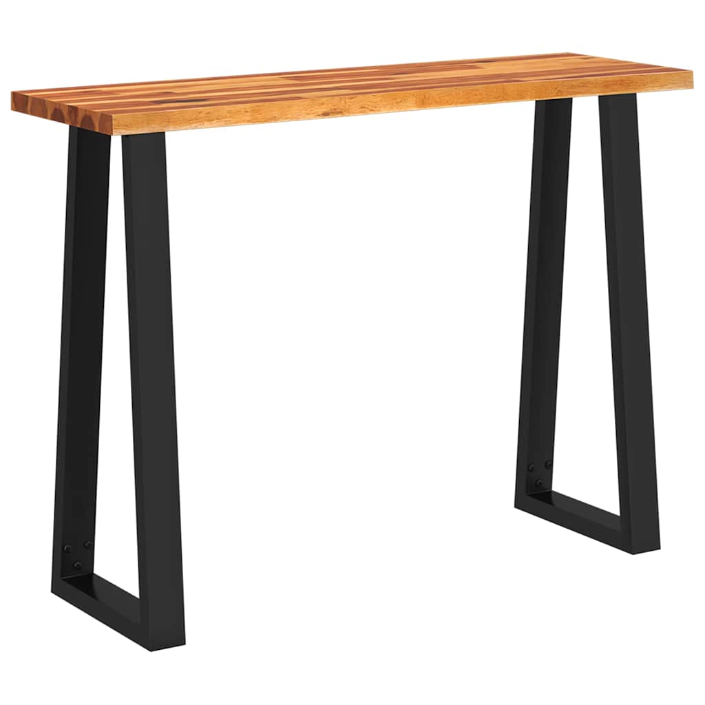 Τραπέζι Κονσόλα με Live Edge 110x35x80 εκ. Μασίφ Ξύλο Ακακίας