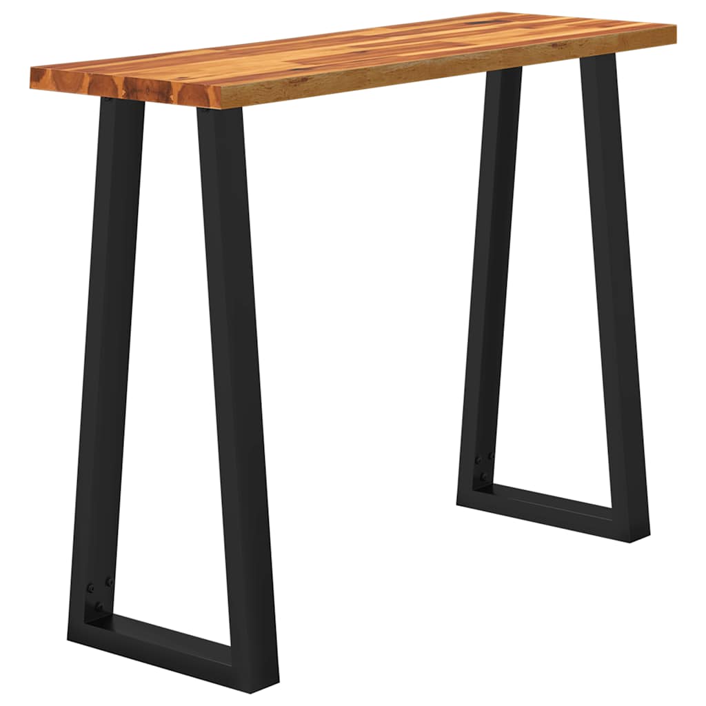 Τραπέζι Κονσόλα με Live Edge 110x35x80 εκ. Μασίφ Ξύλο Ακακίας
