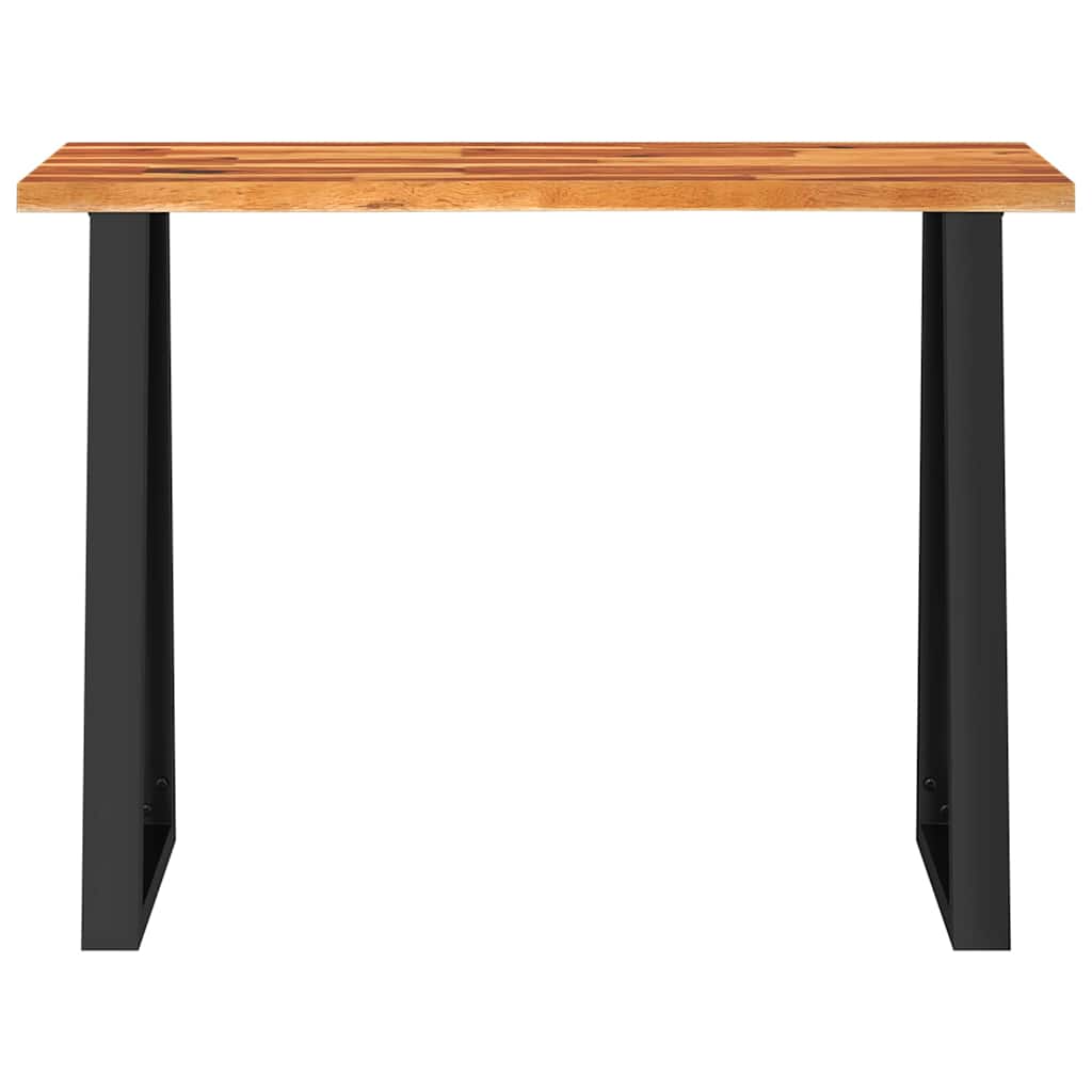 Τραπέζι Κονσόλα με Live Edge 110x35x80 εκ. Μασίφ Ξύλο Ακακίας