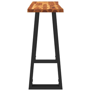 Τραπέζι Κονσόλα με Live Edge 110x35x80 εκ. Μασίφ Ξύλο Ακακίας