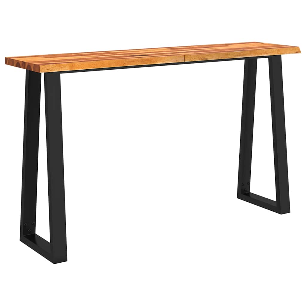 Τραπέζι Κονσόλα με Live Edge 140x40x80 εκ. Μασίφ Ξύλο Ακακίας