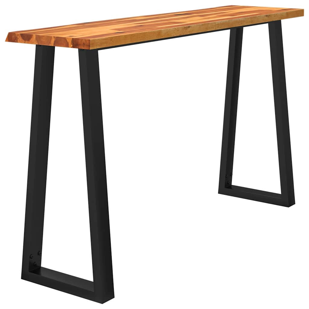 Τραπέζι Κονσόλα με Live Edge 140x40x80 εκ. Μασίφ Ξύλο Ακακίας