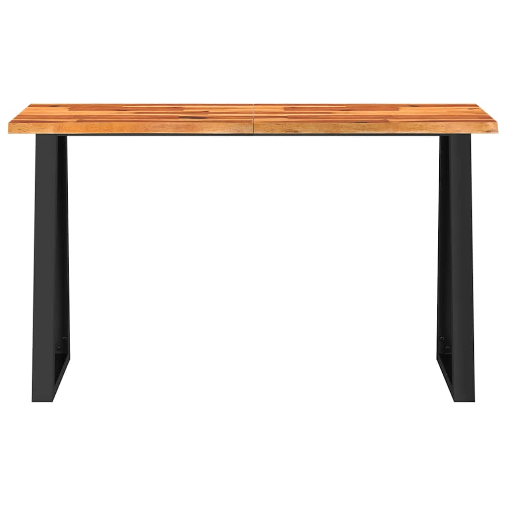 Τραπέζι Κονσόλα με Live Edge 140x40x80 εκ. Μασίφ Ξύλο Ακακίας
