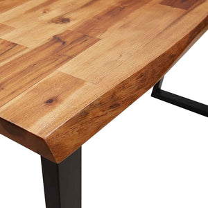 Τραπέζι Κονσόλα με Live Edge 140x40x80 εκ. Μασίφ Ξύλο Ακακίας