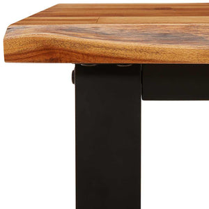 Τραπέζι Κονσόλα με Live Edge 140x40x80 εκ. Μασίφ Ξύλο Ακακίας