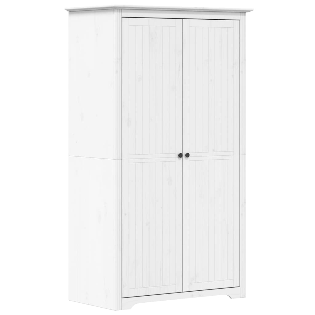 Ντουλάπα BODO Λευκή 99x53,5x173 εκ. από Μασίφ Ξύλο Πεύκου - Pakobazaar
