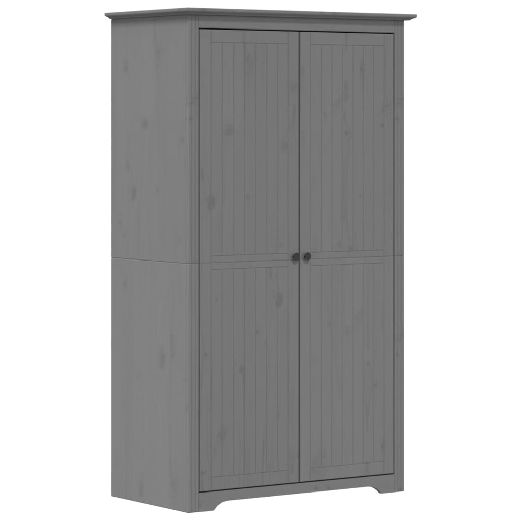 Ντουλάπα BODO Γκρι 99x53,5x173 εκ. από Μασίφ Ξύλο Πεύκου