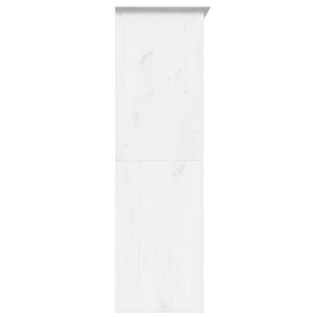 Ντουλάπα BODO Λευκή 146x53,5x173 εκ. από Μασίφ Ξύλο Πεύκου