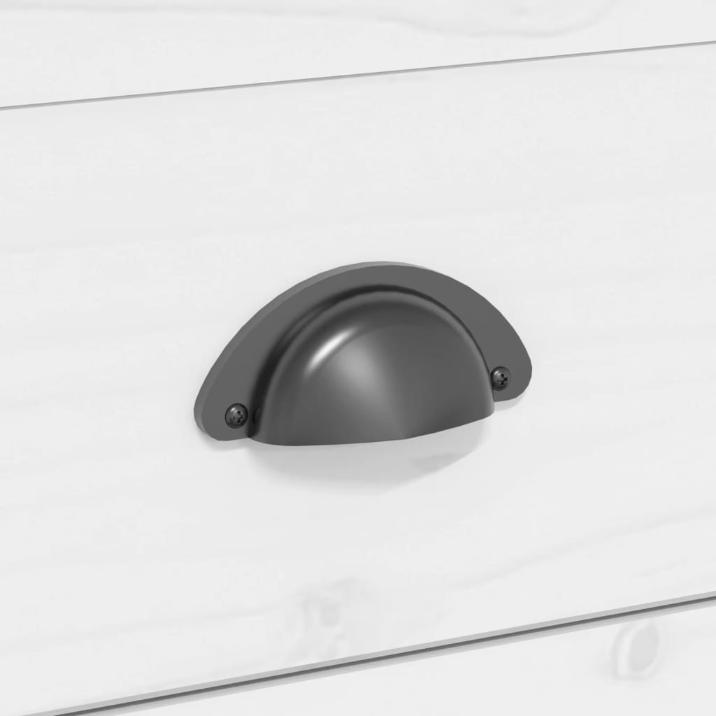 Τραπέζι Σαλονιού BODO Λευκό/Καφέ 100x55x46 εκ Μασίφ Ξύλο Πεύκου