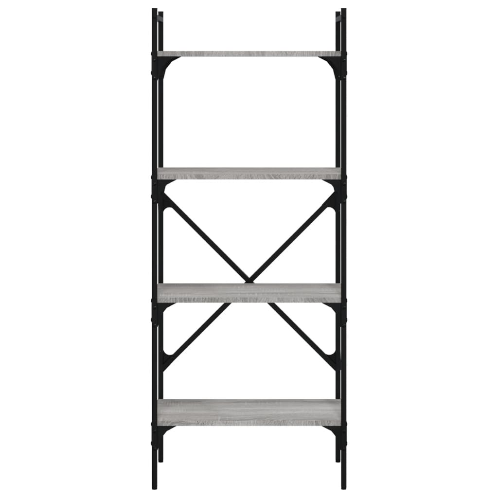 Βιβλιοθήκη 4 Επιπέδων Γκρι Sonoma 56x31,5x138,5 εκ. Επεξ. Ξύλο